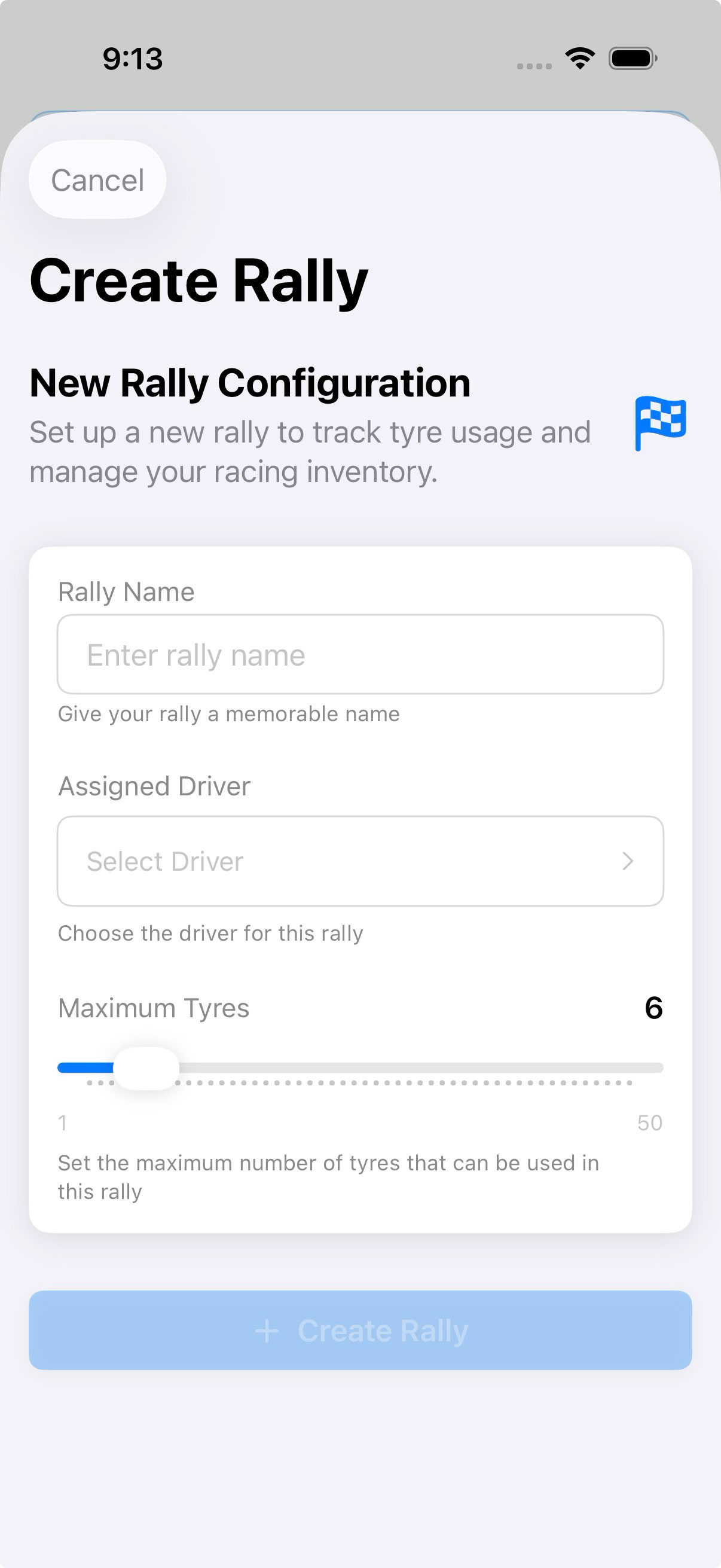 User Manual - Rally Tyre Log