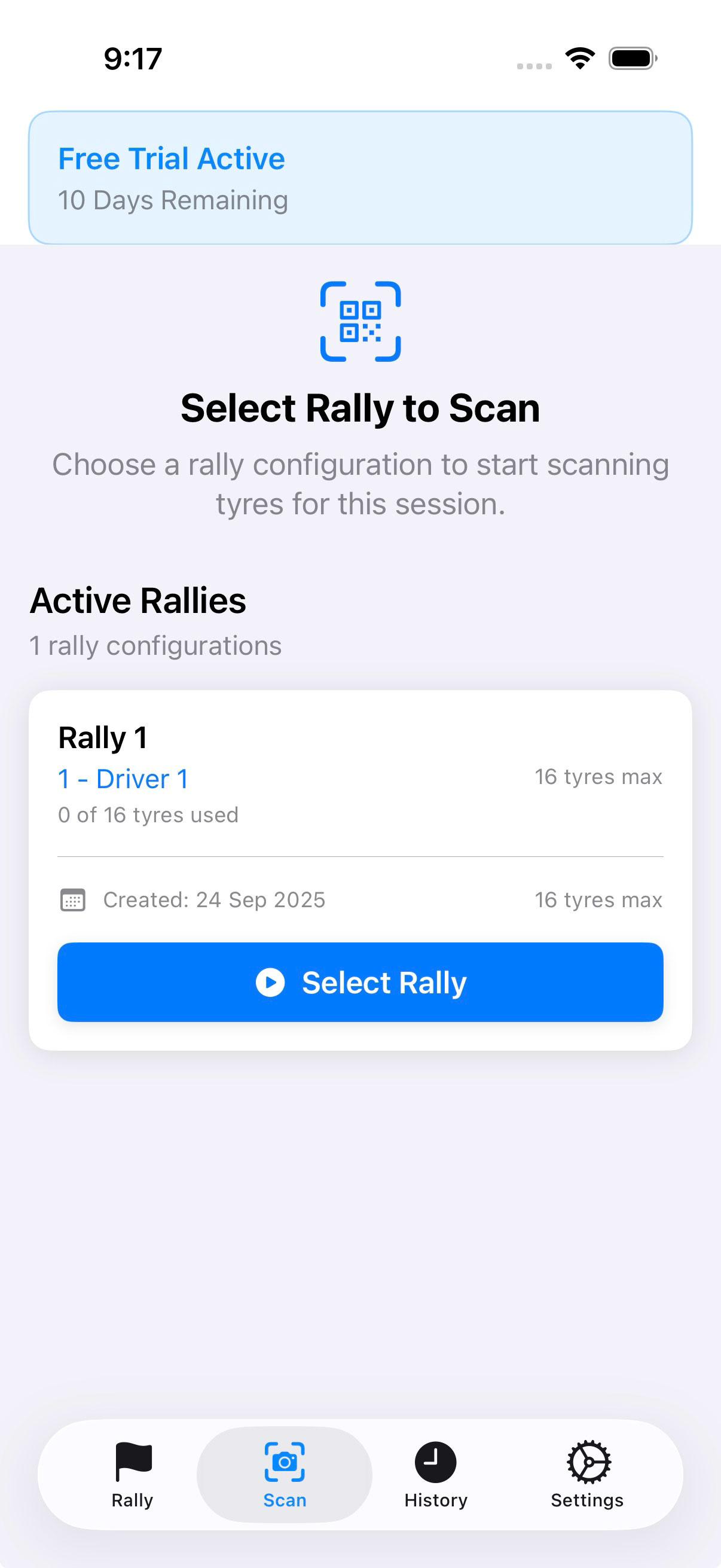 User Manual - Rally Tyre Log