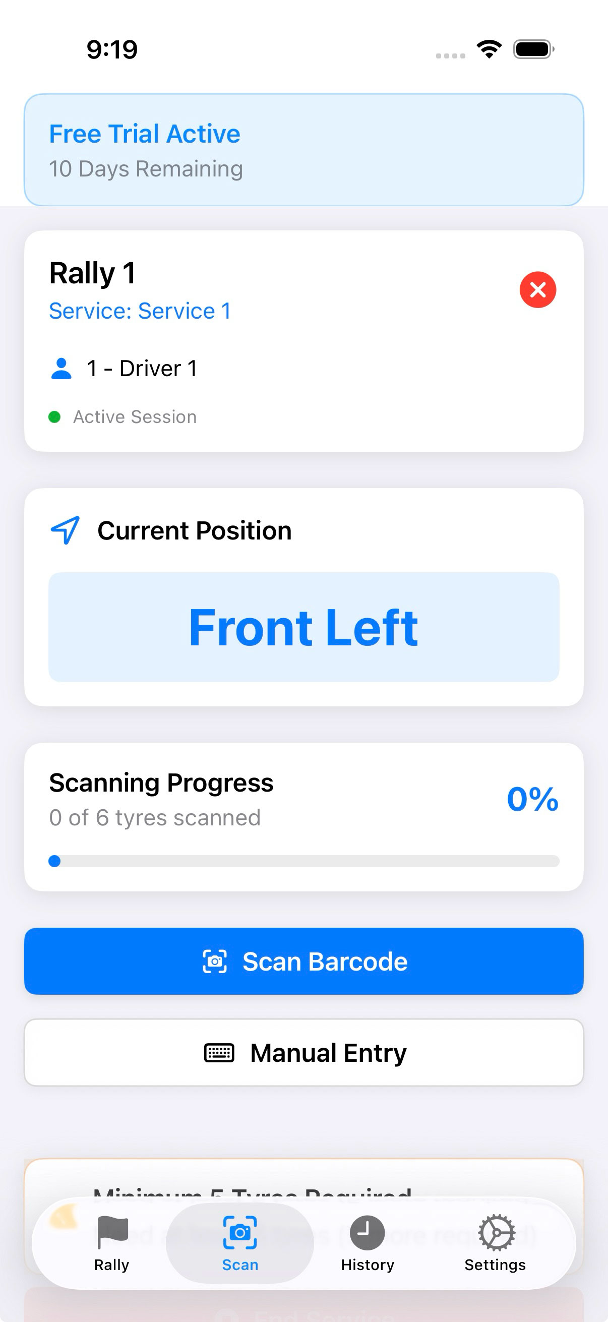 User Manual - Rally Tyre Log