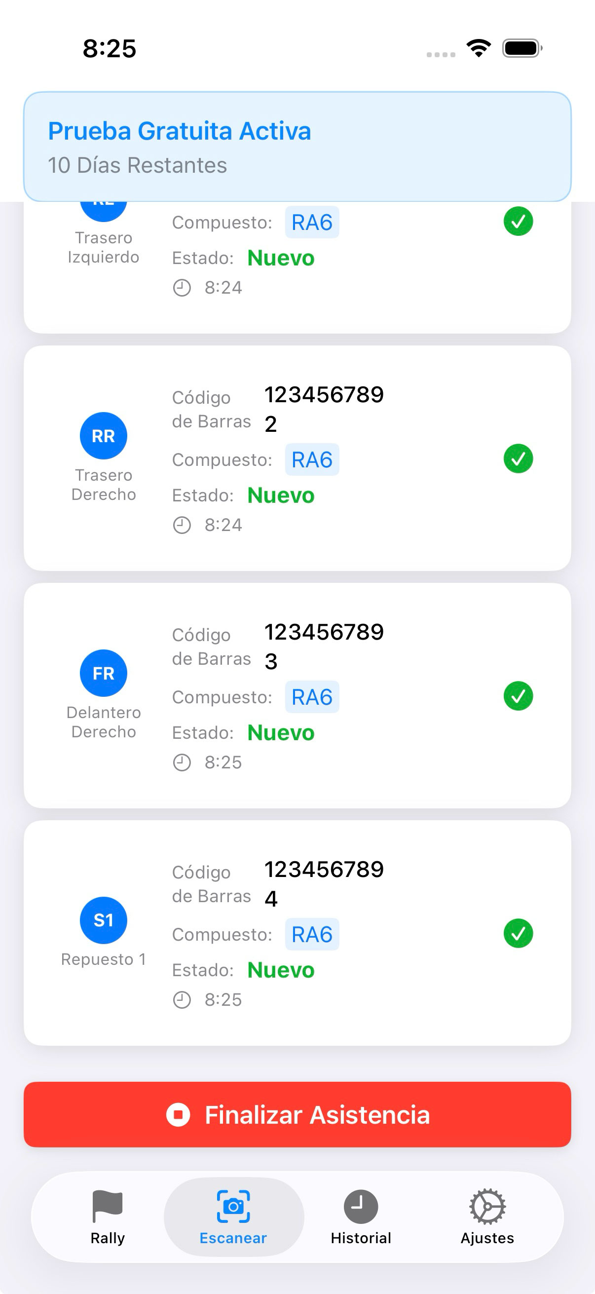 Finalizar Asistencia